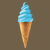 Pastel Blue Soft Serve Ice Cream Cone tiny thumbnail