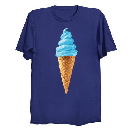 Pastel Blue Soft Serve Ice Cream Cone tiny thumbnail