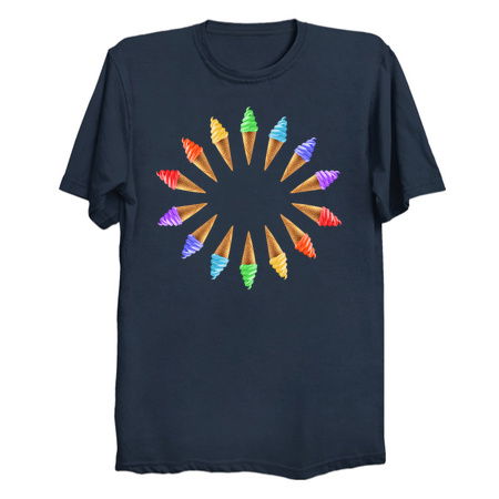 Circle of Rainbow Ice Cream Cones tiny thumbnail