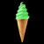 Green Mint Soft Serve Ice Cream Cone tiny thumbnail