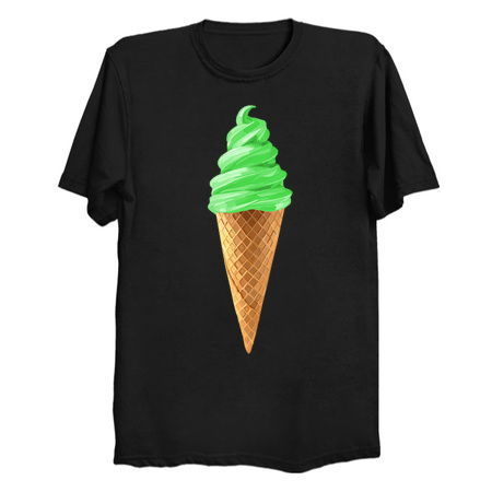 Green Mint Soft Serve Ice Cream Cone tiny thumbnail