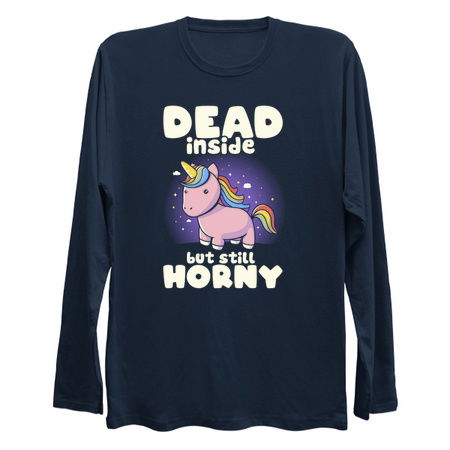 Dead Inside But Still Horny - Funny Unicorn Sarcasm Quotes Gift tiny thumbnail