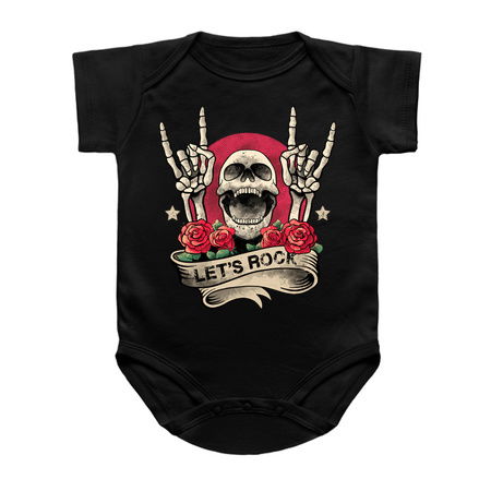Lets Rock Rock&Roll Skeleton Hand Vintage Retro Rock Concert tiny thumbnail