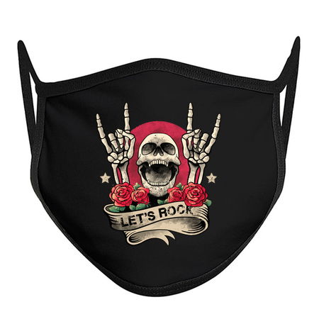 Lets Rock Rock&Roll Skeleton Hand Vintage Retro Rock Concert tiny thumbnail