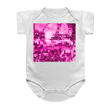 1970s Twinkle Pink Disco Ball Pattern tiny thumbnail