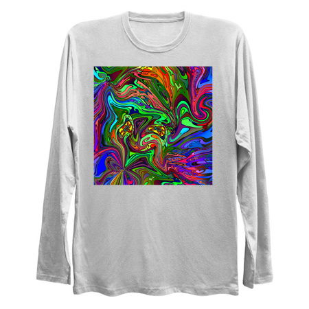Converging Colorful Swirls Psychedelic Pattern tiny thumbnail