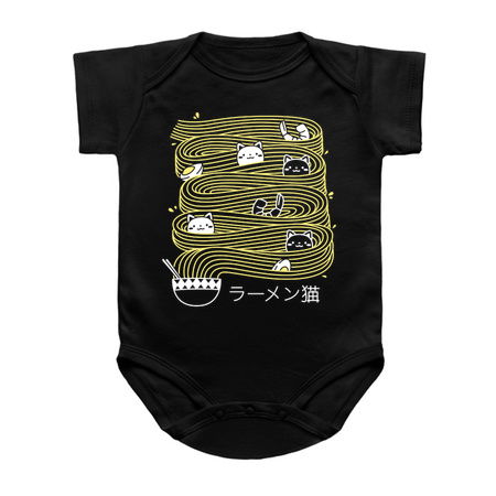 Ramen Lines Minimalist Cat Square by Tobe Fonseca tiny thumbnail