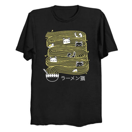 Ramen Lines Minimalist Cat Square by Tobe Fonseca tiny thumbnail