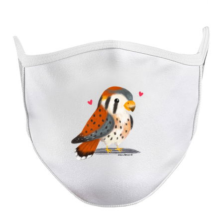 American Kestrel Bird with little hearts tiny thumbnail