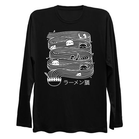 Ramen Lines Minimalist Cat Square Black and White by Tobe Fonseca tiny thumbnail