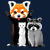 Raccoon, ferret and red panda tiny thumbnail