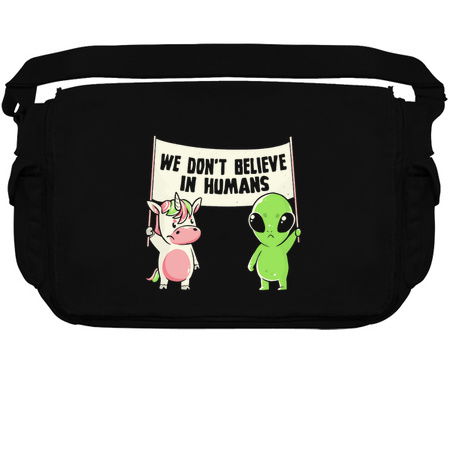 We Don't Believe in Humans - Cute Alien Unicorn Gift tiny thumbnail