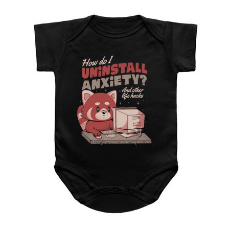 How Do I Uninstall Anxiety - Cute Funny Raccoon Gift tiny thumbnail