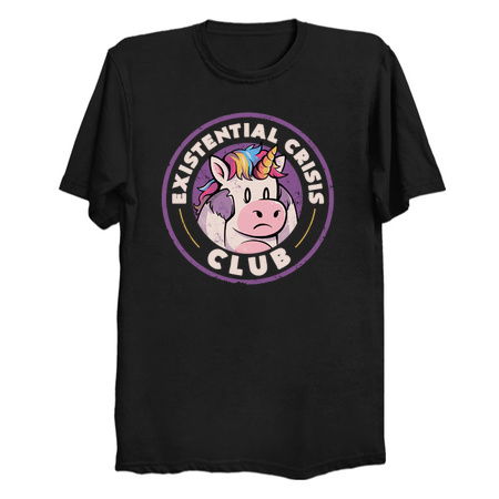 Existential Crisis Club - Funny Unicorn Sarcasm Gift tiny thumbnail