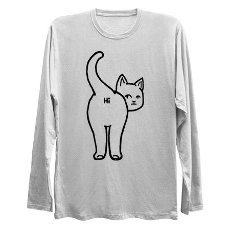 Hello Cat Butt Minimalist Line by Tobe Fonseca tiny thumbnail