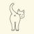 Hello Cat Butt Minimalist Line by Tobe Fonseca tiny thumbnail