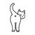 Hello Cat Butt Minimalist Line by Tobe Fonseca tiny thumbnail