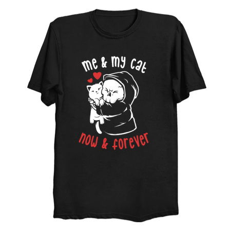 Me and My Cat Now and Forever - Cute Kitty Skull Gift tiny thumbnail