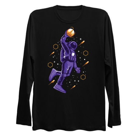 Astro Slam Dunk Cool Space Basketball Kids Colorblock Raglan