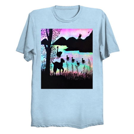 Nature Swan Dog Lake Silhouette Landscape tiny thumbnail