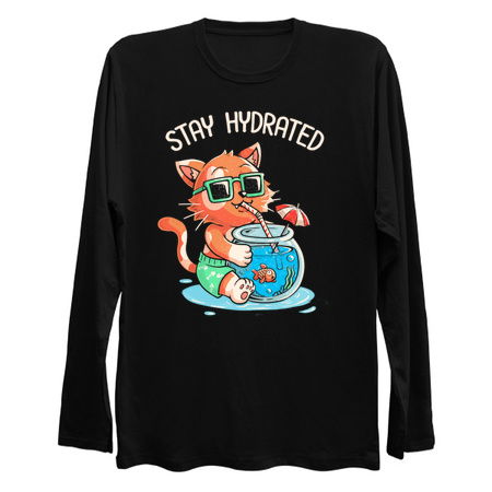 Stay Hydrated Cat Summer Fish by Tobe Fonseca tiny thumbnail