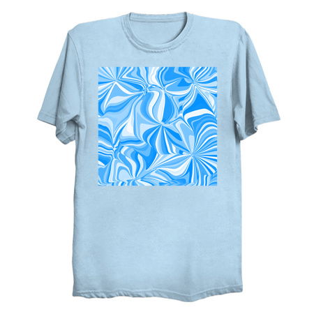 Blue and White Swirly Trippy Abstract Pattern tiny thumbnail