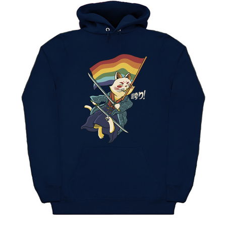 Katana Cat Rainbow Flag Japanese Style by Tobe Fonseca tiny thumbnail