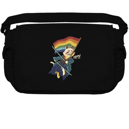Katana Cat Rainbow Flag Japanese Style by Tobe Fonseca tiny thumbnail