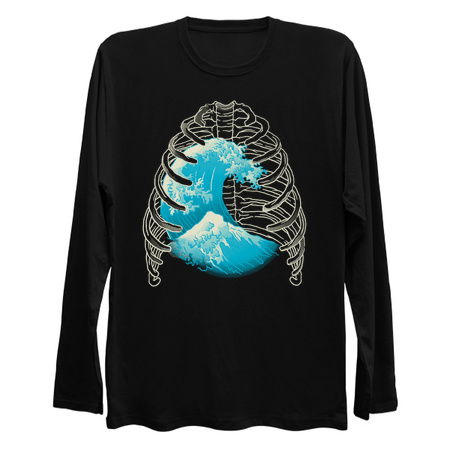 Vaporwave XRay Kanagawa Wave Ribs Bones by Tobe Fonseca tiny thumbnail