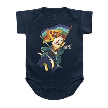 Katana Cat Rainbow Flag Japanese Style Pizza by Tobe Fonseca tiny thumbnail