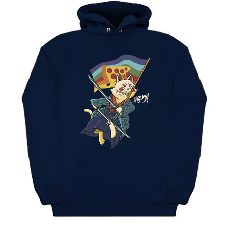 Katana Cat Rainbow Flag Japanese Style Pizza by Tobe Fonseca tiny thumbnail