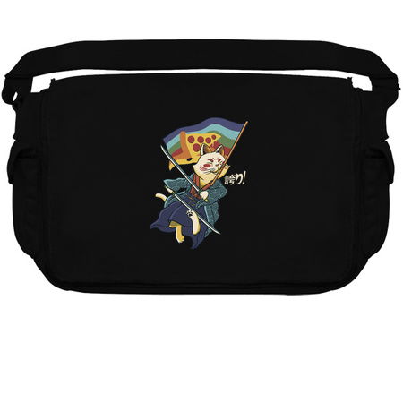 Katana Cat Rainbow Flag Japanese Style Pizza by Tobe Fonseca tiny thumbnail