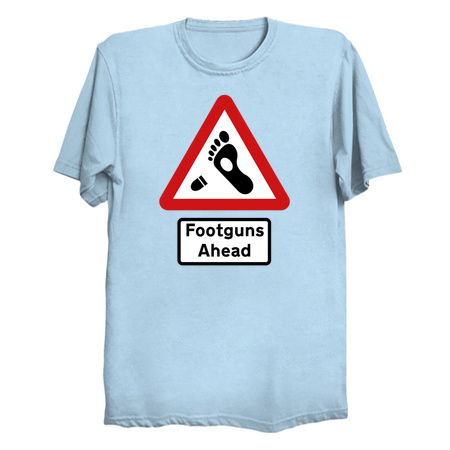 British Road Sign – Footguns Ahead tiny thumbnail