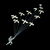 Astronaut Prince Flying With Birds Black and White by Tobe Fonseca tiny thumbnail