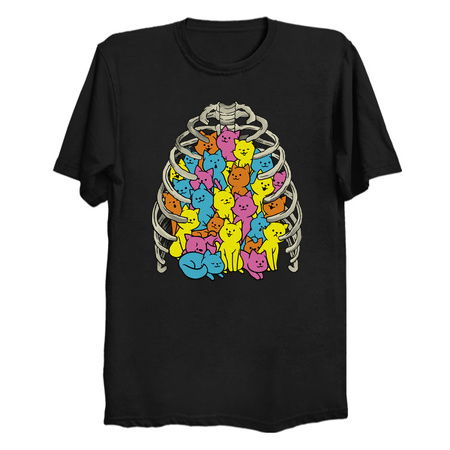 Neko Cat Ribcage Colorful by Tobe Fonseca tiny thumbnail