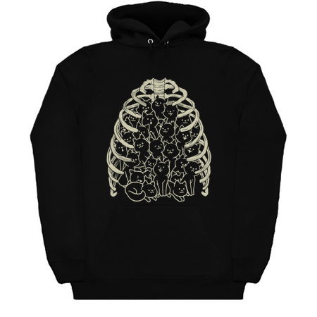 Neko Cat Ribcage Black and White by Tobe Fonseca tiny thumbnail