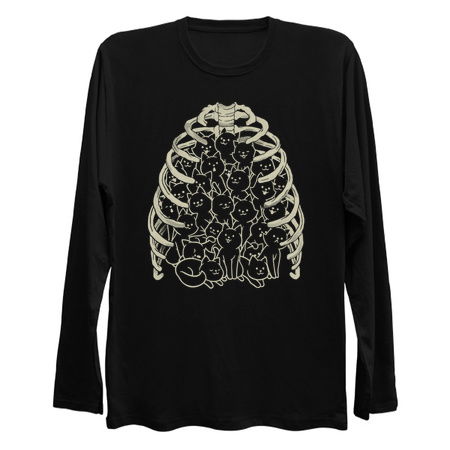 Neko Cat Ribcage Black and White by Tobe Fonseca tiny thumbnail