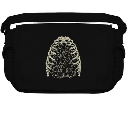 Neko Cat Ribcage Black and White by Tobe Fonseca tiny thumbnail