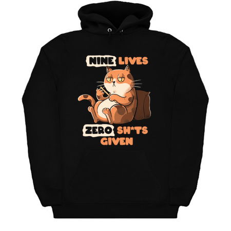 Nine Lives Zero Sh*ts Given Cat by Tobe Fonseca tiny thumbnail