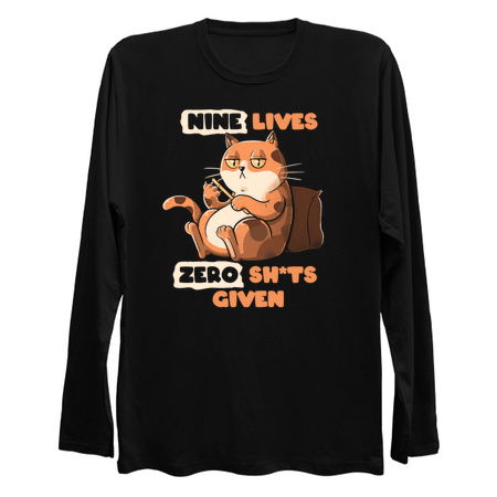 Nine Lives Zero Sh*ts Given Cat by Tobe Fonseca tiny thumbnail