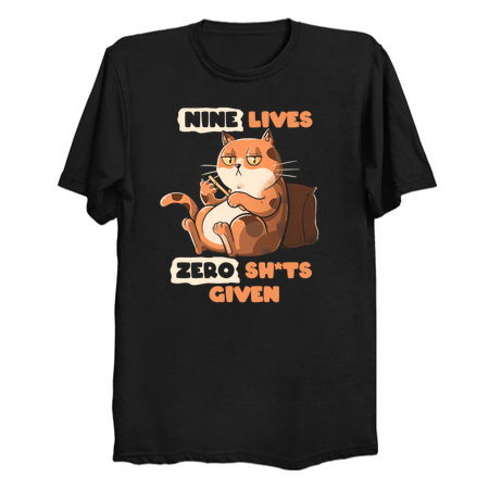 Nine Lives Zero Sh*ts Given Cat by Tobe Fonseca tiny thumbnail
