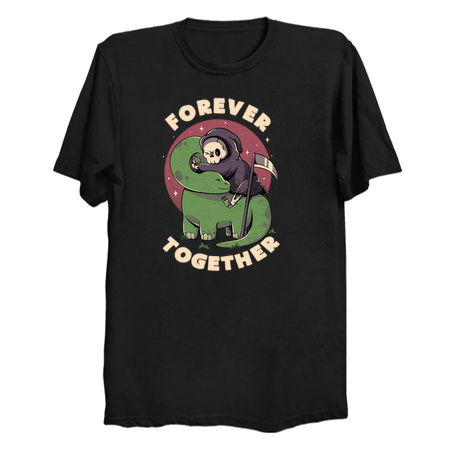 Forever Together - Cute Grim Reaper Dino Gift tiny thumbnail