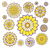 Yellow Psychedelic Floral Power Pattern tiny thumbnail
