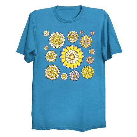 Yellow Psychedelic Floral Power Pattern tiny thumbnail