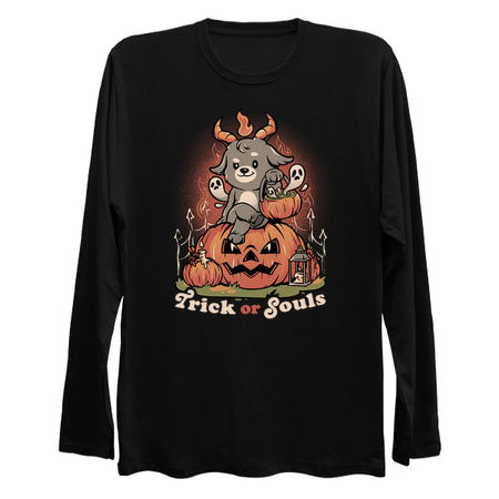 Trick or Souls - Evil Creepy Baphomet Halloween Gift tiny thumbnail