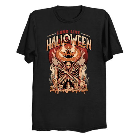 Long Live Halloween - Evil Pumpkin Skull Gift tiny thumbnail