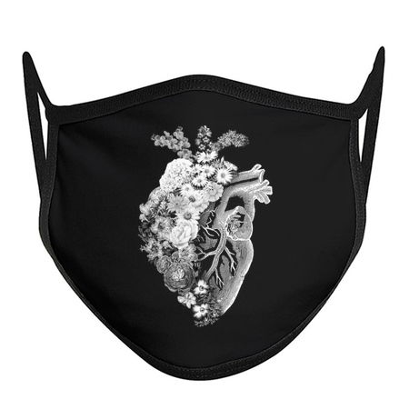 Flower Heart Spring Black and White by Tobe Fonseca tiny thumbnail