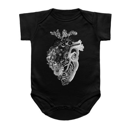 Flower Heart Spring Black and White Inverse by Tobe Fonseca tiny thumbnail
