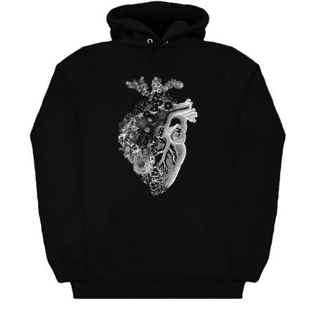 Flower Heart Spring Black and White Inverse by Tobe Fonseca tiny thumbnail
