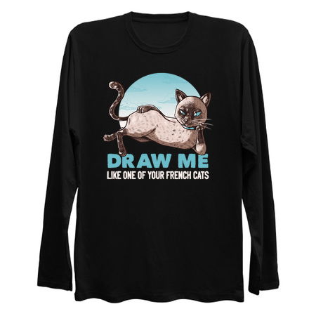 Draw Me Like One Of Your French Girls Cat Funny T-shirt by Tobe Fonseca tiny thumbnail